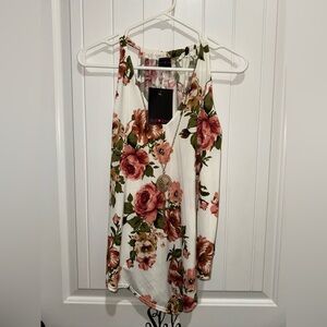 First Love Floral Tank Top - White and Pink